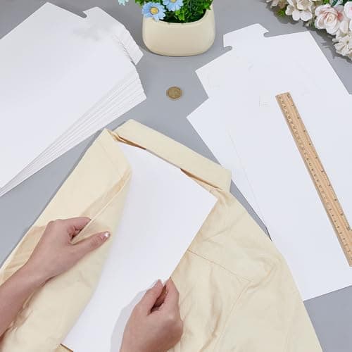 PH PandaHall 30 Pack Cardboard Shirt Insert Folding Form White Clothes Folder Boards for Packing Organizing Laundry Folders, 8.6x13.7 inch — view 3