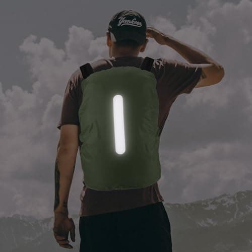 M METERXITY Backpack Rain Cover - Waterproof Lightweight Cover with Vertical Reflective Strap, Apply to Cycling/Mountain Climbing (75-85L, XXL, Olive) — view 2