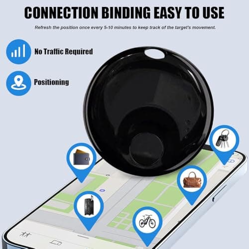 Smart Tracker Tag, YiYunTE 2 Pack Item Key Finder Locator compatible with Find My App(iOS only), Kids Children Tracking Tag Device, Small Bluetooth GPS Tracker for Cat Dog Pet Wallet Luggage — view 2