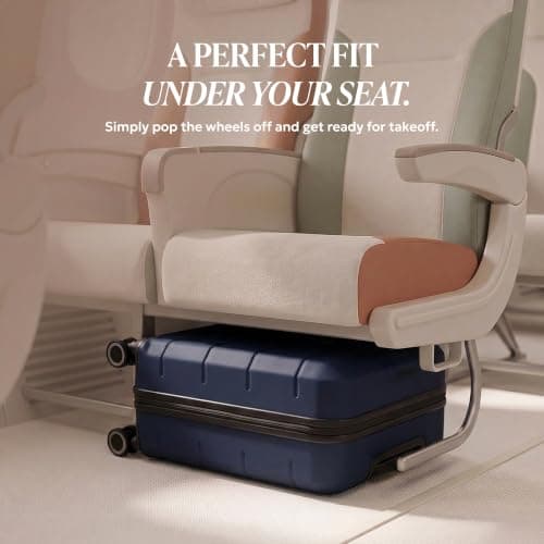 LUGG - Jetset 40cm Suitcase - 40x30x20cm- Ryanair Compatible - Underseat Size - Hard Shell ABS - Spinner & Removable Wheels - Lightweight Travel Luggage- Midnight Blue — view 6