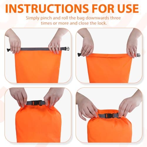 OBEISN 2L+5L+10L+20L+40L +70L Dry Bags Waterproof Set, Lightweight Waterproof Dry Bags, Ultimate Dry Sack, Waterproof Bag, Rucksack Liner, Canoe Sack for Kayaking Rafting Boating Hiking Camping Travel — view 4