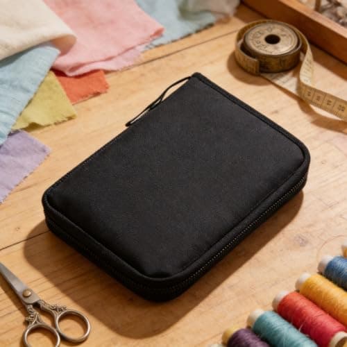 Zorvida Sewing Kit for Beginners and Adults, Portable Needle and Thread Kit for Clothing Repair, Gift for Mom Grandma Girls, Dorm Essentials (Black) — view 6