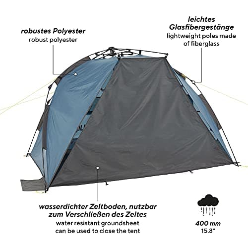 Uquip Speedy XL Beach Tent - Resealable - with Ground Cover - Quick Assembly and Disassembly — view 3