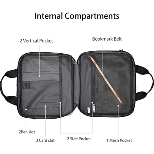 HINAA Bible Cover A4 Book Bags With Handle And Zippered Pocket, Bible Case Church Bag Travel Document Organizer, For Men Women Father Kids — view 6