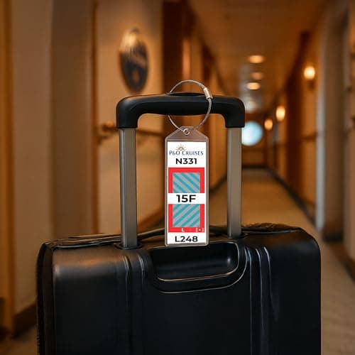 P&O Cruise Luggage Tag Holders [4 Pack] – Waterproof, Durable with Steel Loops – Fits All P&O Cruise Ships for Cruising in 2026, 2027 and 2028 – Cruise Essentials — view 5