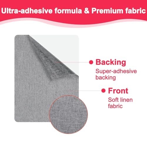 2 Pcs Grey Canvas Repair Patch, 20X28cm Self-Adhesive Canvas Repair Patches for Sofs & Tents, Waterproof Fabric Repair Kit, Adhesive Fabric Repair Patches for Sofas Tents Furniture Car Seats — view 3