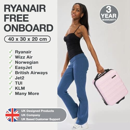 CabinMax Underseat Cabin Suitcase, Ryanair Cabin Bag 40x30x20 Hand Luggage — view 3