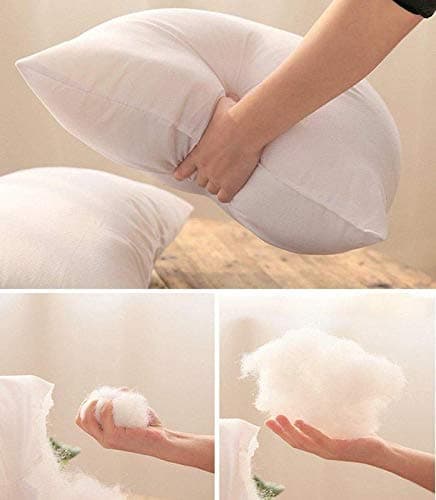 12 Pack 18'' x 18'' Hollowfibre Cushion Inner Pad, Super Soft Value Range, Pure White Plump Polyester Stuffer Pillow Insert Sham, Standard Square – MADE IN UK 45 x 45 Cm — view 5