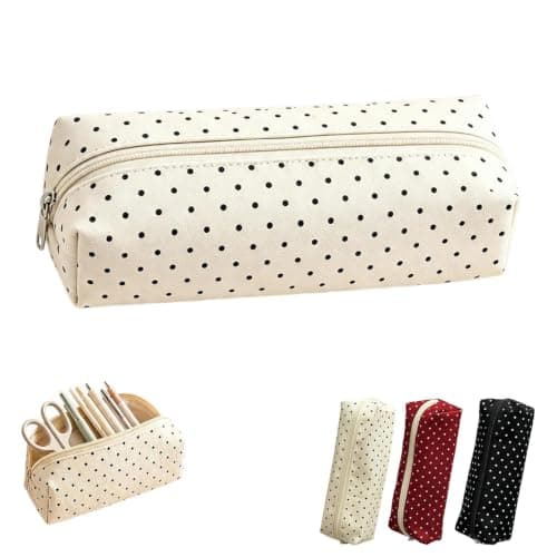 Retro Cute Large Capacity Pencil Case, Portable Canvas Student Pencil Case