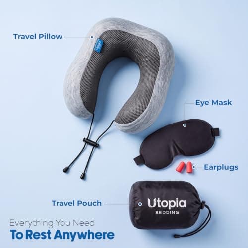 Utopia Bedding Travel Neck Pillow – Soft Support for Travel, Plane & Car — view 5