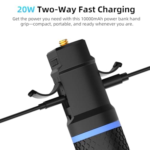 Newmowa 10000mAh Power Bank Handle Grip Tripod for Action Camera & Phone — view 2