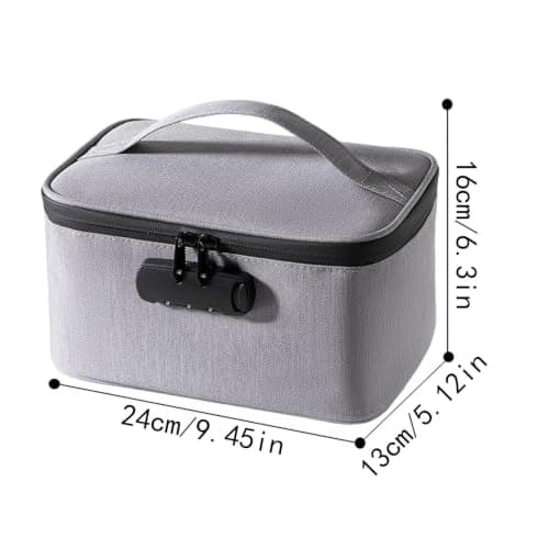 Bag with a Padlock Pouch Waterproof Multifunction, grey, Refer to the — view 5