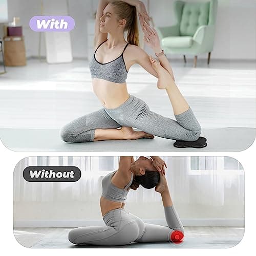 Yes4All 2PCS Yoga Knee Pads Extra Thick, Yoga Kneeling Pad for Pilates Exercise, 13/16 Inches Cushion Knees Elbow Mat Supplies for Women Men Fitness Travel, Black — view 5