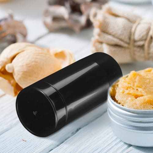 ADOCARN 4pcs Twist-up Deodorant Stick Empty Containers, Bottom-fill Refillable Abs Travel Size Tubes, Black for Deodorant, Sunscreen Balm and Body Care — view 6