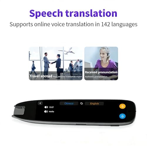 Scan Reader Pen for Dyslexia - 142 Language Translator with Real-Time Text-to-Speech & Scan to Text - Portable Reading Pen Smart Reading Aid for Elderly, Kids & Students — view 6
