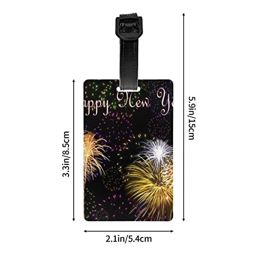 Luggage Tag Identifier Happy New Year Travel Home Luggage Tags for Backpacks,= Travel Bags, Women, Men, Kids School Bags — view 4