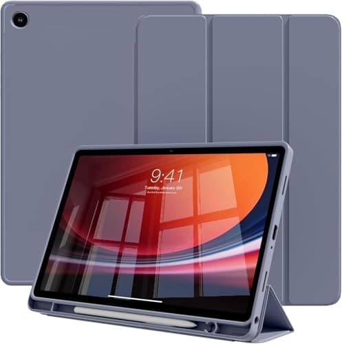 YRH Case for Samsung Galaxy Tab A11 2025, 8.7 inch, with Pen Holder, Auto Sleep/Wake, Adjustablet Stand, Soft TPU Protective Tablet Cover (Purple)