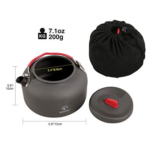 REDCAMP 1.4L Small Camping Kettle,Compact Lightweight Tea Kettle — view 6