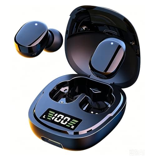 HOGKMOHK Wireless Earbuds, Earphones Bluetooth 5.3, Touch Control Noise Reduction Headphones for Work/Sport,HiFi Digital LED Display Charging Case, IP7 Waterproof Mini Ear Buds