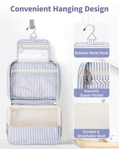 Narwey Travel Hanging Toiletry Bags for Women, Wash Bag for Toiletries — view 4