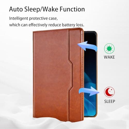 Vkooer Case for iPad Mini 5th Generation 2019 7.9 inch - iPad Mini 4/3/2/1 /1 PU Leather Folio Flip Cover Multi-Angle Viewing Smart Stand Cover with Pocket Auto Wake/Sleep - Brown — view 5