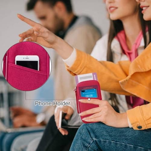 YYGOJOY Family Passport Holder Travel Wallet, Travel Document Holder Organiser, Passport Case for Cash, Passport ID Card, Credit Cards, Flight Ticket Pen for Men Women (Navy Blue) — view 6