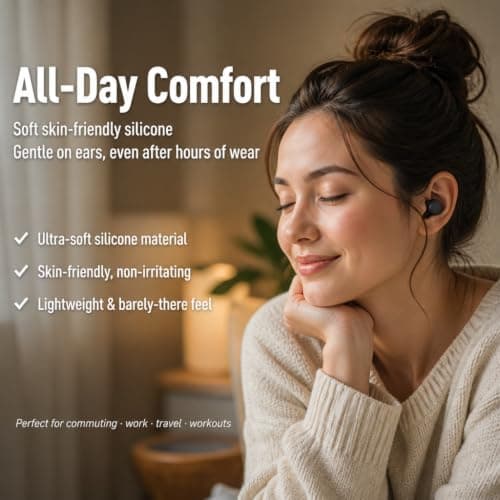 Replacement Earbuds Tips 9 Pairs, Silicone Ear Tips S/M/L for In-Ear Headphones 4.5–6mm Nozzle, Noise Isolating Earphone Buds Replacement, Soft Earbud Tips for Wired & Wireless Earphones, Black — view 3