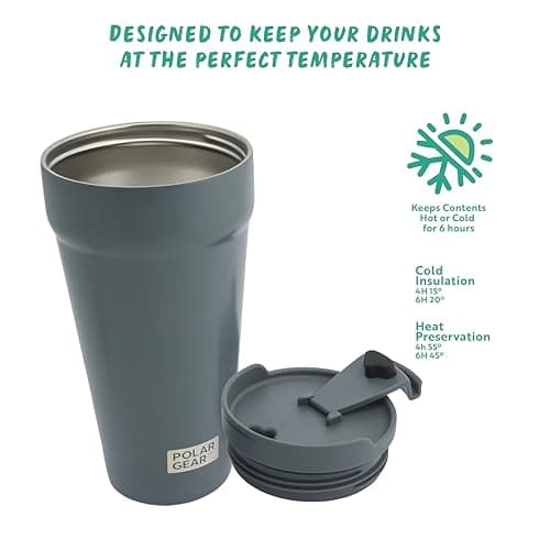 Polar Gear 470ml Coffee Cup Travel Mug, Insulated Coffee Cup w/Closure Lid — view 4