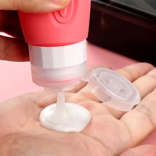 Mrsdry Travel Bottle for Toiletries, Leak Proof Silicone Travel Size 90ml Bottles Refillable Containers for Liquid Shampoo, BPA Free and TSA Approved Travel Accessories with Clear Bag (4 Pack) — view 4