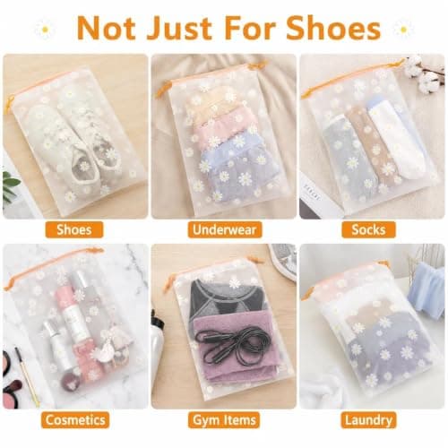 30PCS Shoe Bags for Travel, 3 Sizes PVC Shoe Storage Bags — view 6