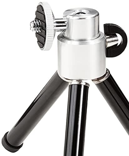 Amazon Basics Lightweight Mini Tripod 19cm/7.5inch, Extendable, Compatible with Small Devices (phone holder & remote not included), Black — view 3