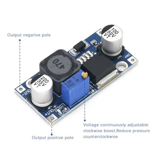 LM2596 Buck Converter & Voltage Regulator Module (5 Pack) - Adjustable Step Down DC to DC Power Supply,3.0-40V to 1.5-35V Output,High Efficiency for DIY Electronics,Arduino,Raspberry Pi Projects — view 4