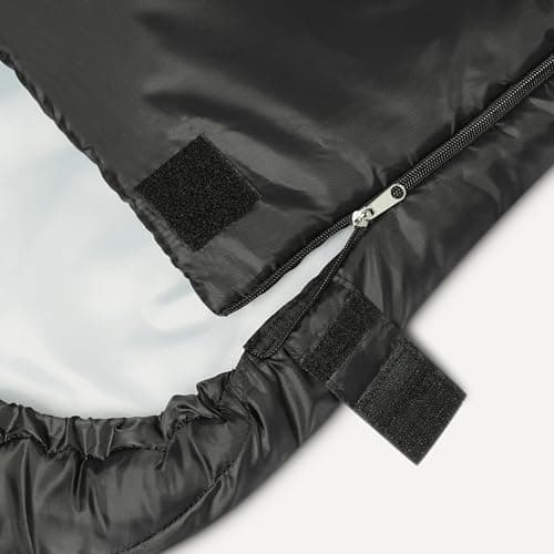 Amazon Basics sleeping bags for adults, camping essentials, 35 degree F / 0 degree C rated, black/gray, 84 x 31.5" — view 3