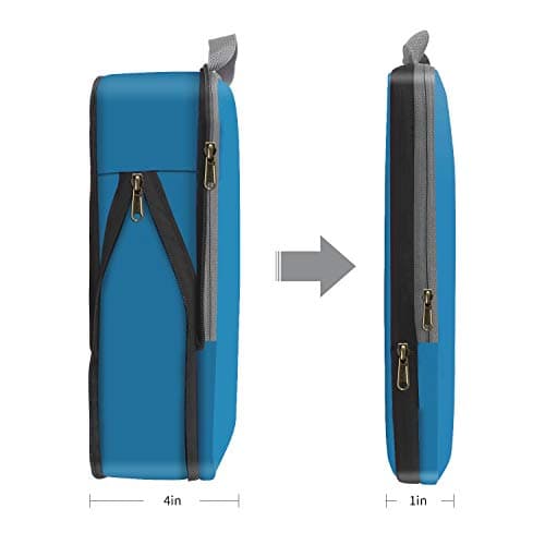 Eono Compression Packing Cubes, Luggage Organiser Set, Extensible Suitcase Organiser, Packing Organisers for Suitcases, Packing Cubes for Travel or Home Storage - Dark Blue, 4 Set — view 4