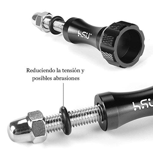 HSU 3PCS Aluminium Alloy Thumbscrew Set for Action Camera Accessory (Black) — view 3