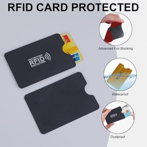 5 Pack Car Key Faraday Pouch Set, 2 Medium Signal Blocking Key Pouches Black & Pink with 3 RFID Card Holders, Anti-Theft Keyless Entry Protection — view 4