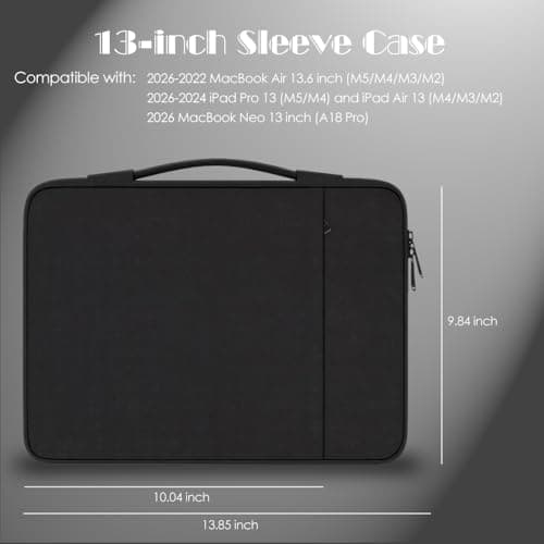 ProElife Sleeve Case for MacBook Neo & Air 13'' M5 M4, Retractable Handle — view 2