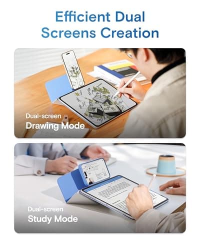MOFT Dynamic Folio Case for iPad Mini 7 (A17 Pro 2024)/Mini 6 2021, 8.3 Inch,Silm Magnetic Stand Case with 20+ Viewing Angles, Auto Wake/Sleep, Ultra Thin, Cement x Sapphire — view 5