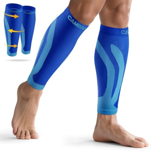 CAMBIVO Calf Compression Sleeves for Men & Women, 2 Pairs
