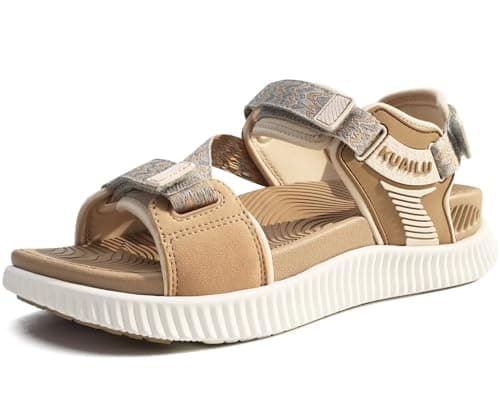 KuaiLu Womens Orthopedic Walking Sandals with Arch Support Recovery Cushion