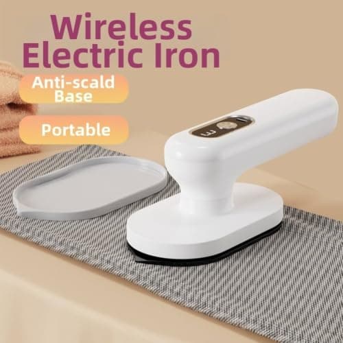 Cordless for mini Iron Wireless Travel Portable Fast Heat Cordless(Wireless Orange Iron) — view 4