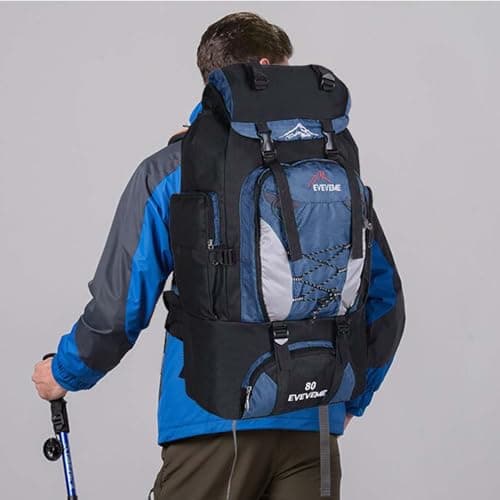 Hiking Backpack 90L Rucksack for Men & Women Waterproof Travelling Large Trekking Bags Outdoor Daypack Hiking BackpackLightweight with Waist Strap Durable Camping Backpack for Outdoor Adventures — view 4