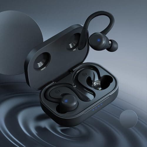 Zambuph Bluetooth-compatible Headphone Charging Box Sports Walking Riding Earbuds Portable Travel Headset with Microphone, Blue — view 4