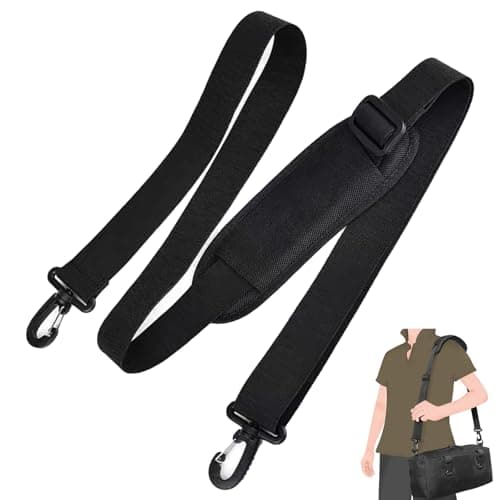 Shoulder Straps for Bags, Adjustable Padded Shoulder Strap, Replacement Bag Straps, for Laptop, Travel, Gym, Briefcase Handbag, Football & Camera Bags(Black)