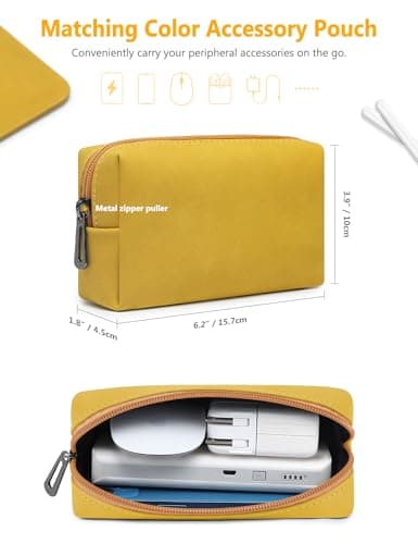 HYZUO 13.3-14 Inch Laptop Sleeve Case for MacBook Pro 14 M5, OliveYellow — view 5