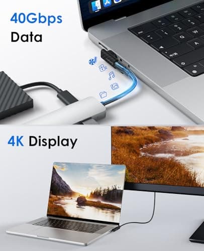 Magtame 24Pin Magnetic USB C 90 Degree Adapter, 240W Carbon Fiber Plastic — view 5
