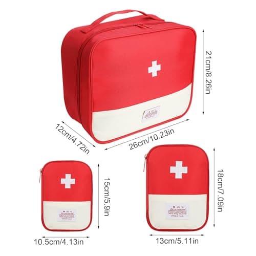 Invalidism 3 Pcs Red First Aid Bag Empty — view 2