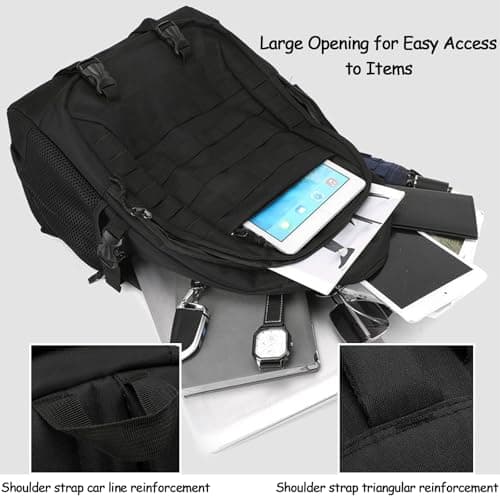 Lawaia Tactical Backpack Mens Rucksack for Men 45L Waterproof Backpack Military Backpacks Hiking Backpacks Waterproof Rucksack Outdoor Sports Fishing Bag — view 6