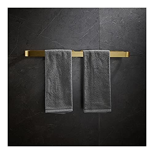 GLETSF Towel BarBath Towel Bar Single-Pole Nordic Hotel Slippers Holder, Brush Gold Toilet Towel Hanging Aluminum Towel Pole Hardware Pendant Towel Holder,Gold-40cm — view 2