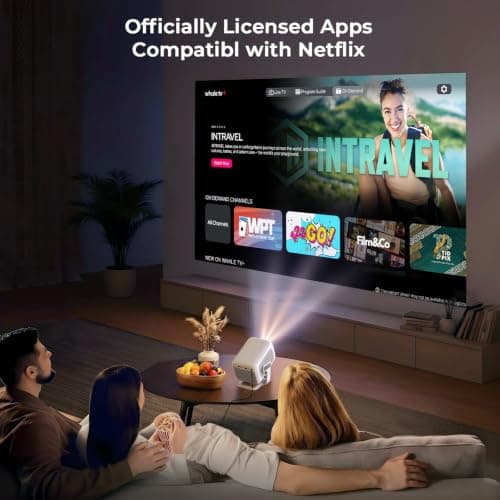 [Netflix Licensed 4K Supported] Smart Projector Native 1080P FHD Auto Focus — view 2